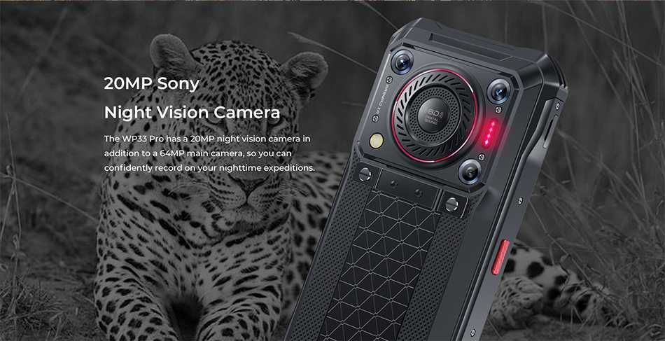 OUКITEL WP33 Pro, 24/256Gb, 64/20NV/32Mp, D6100+ 5G, динамик 136дб. 5W