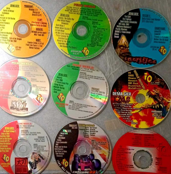 Płyty z czasopisma Input Output OI 9 sztuk cd