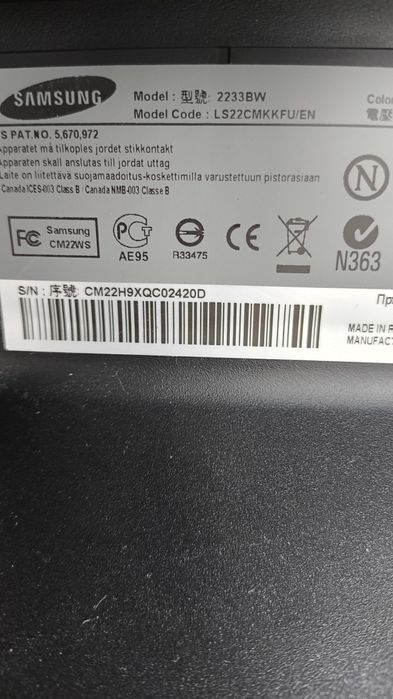 Monitor Samsung SyncMaster 22 cale