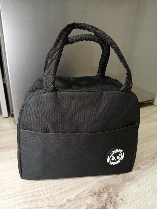 Torba termiczna szara na lunch – idealna do szkoły i pracy!