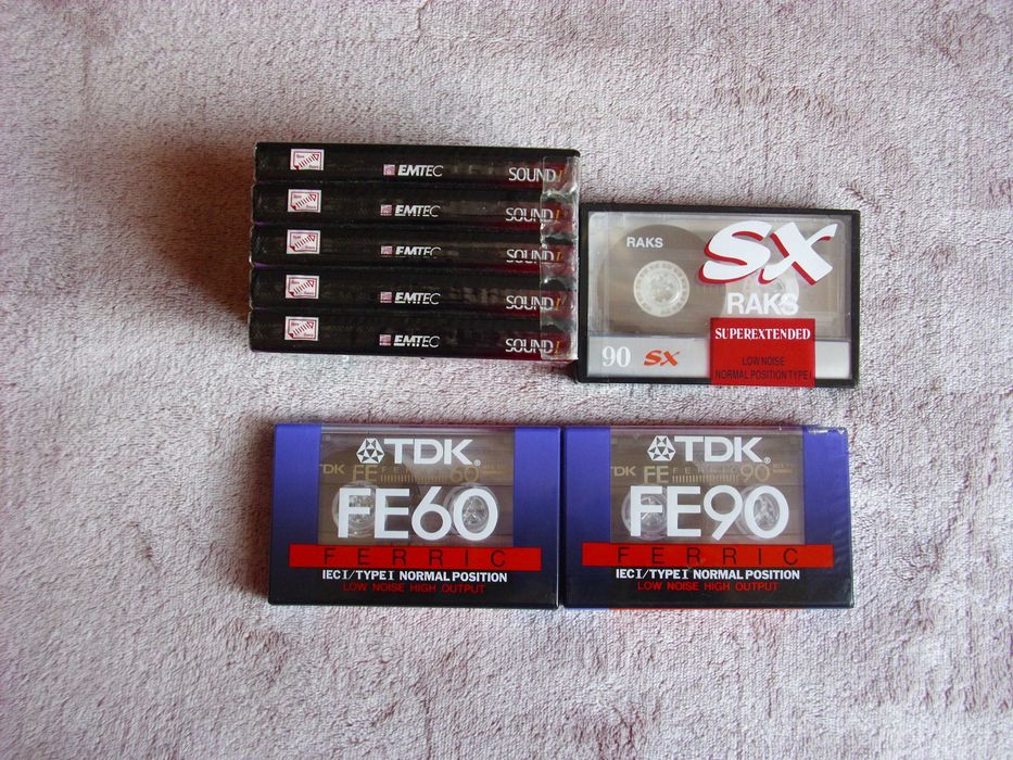 Kasety magnetofonowe - czyste - TDK, Emtec, Raks