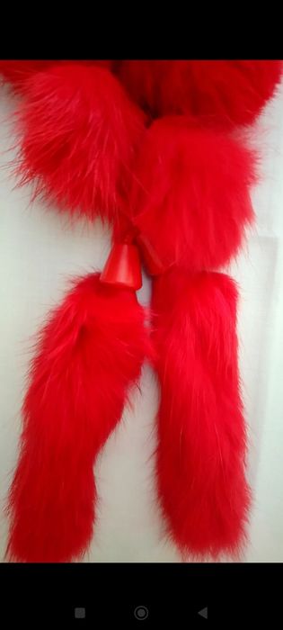 Echarpe em pele de coelho