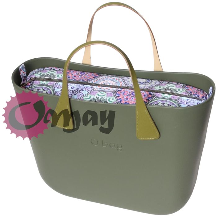 organizer do OBAG STANDARD kafelki khaki fiolet 2 kieszenie wkład OMAY