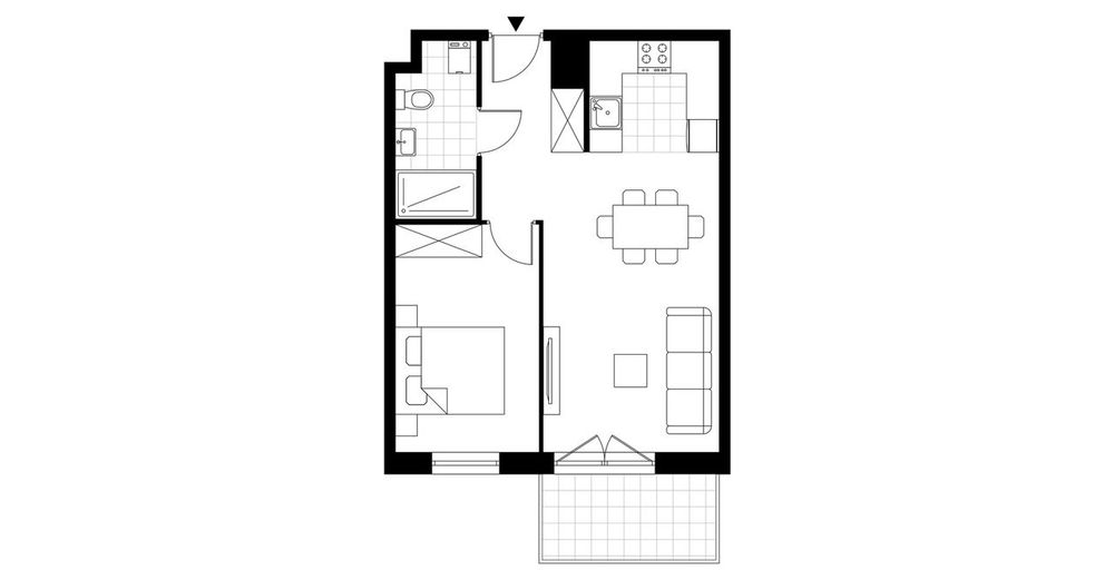 2-pokojowe mieszkanie 42 m² + balkon - Widok 4
