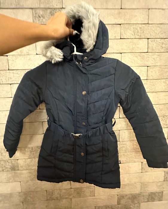 Куртка пальто довге утеплене демісезонне Cool club 110 см для дівчинки
