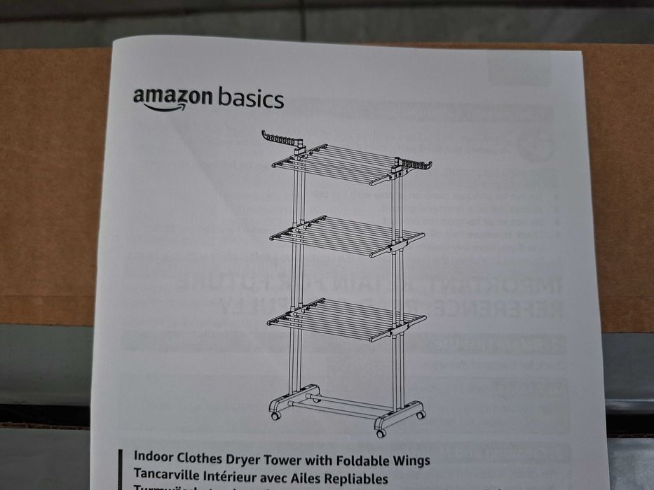 Amazon Basics 4-poziomowy wieżowa suszarka