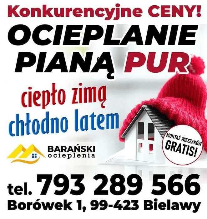 Ocieplenie pianą PUR od 48 zł/m² | Poddasza, stropy, Pianka | Łódź