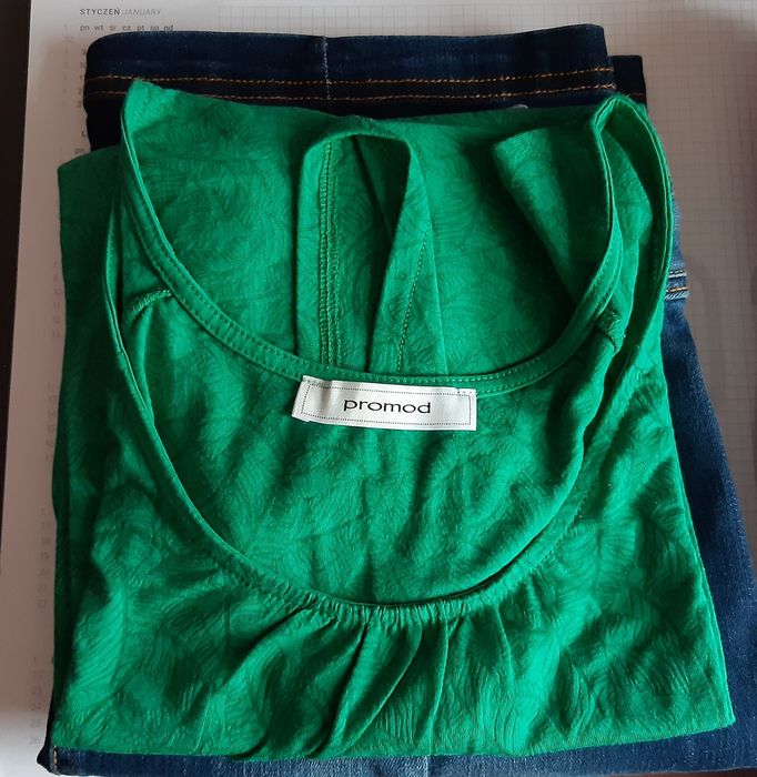 TOM TAILOR spódnica jeansowa, rozm. 38, elastyczna, kształt ołówkowy.