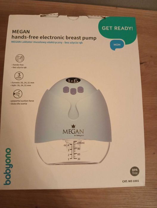 BabyOno, laktator muszlowy, bez uzycia rak, elektryczny