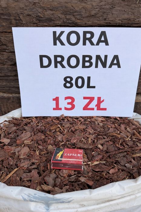 Kora sosnowa 80 l Trzy frakcje Drobna ,Srednia ,Gruba