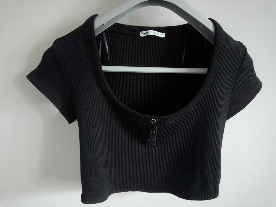 Krótki top Zara rozm.38 czarny