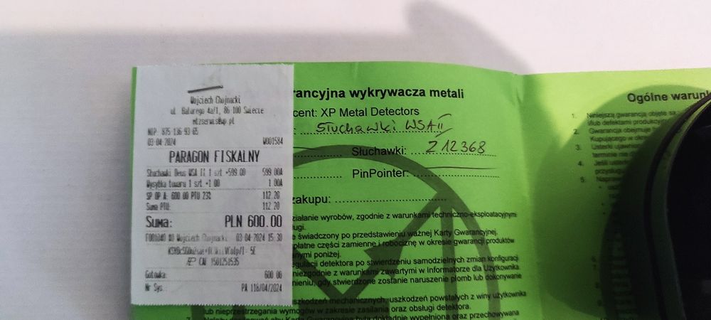Słuchawki WSA 2  nowe na gwarancji producenta.
