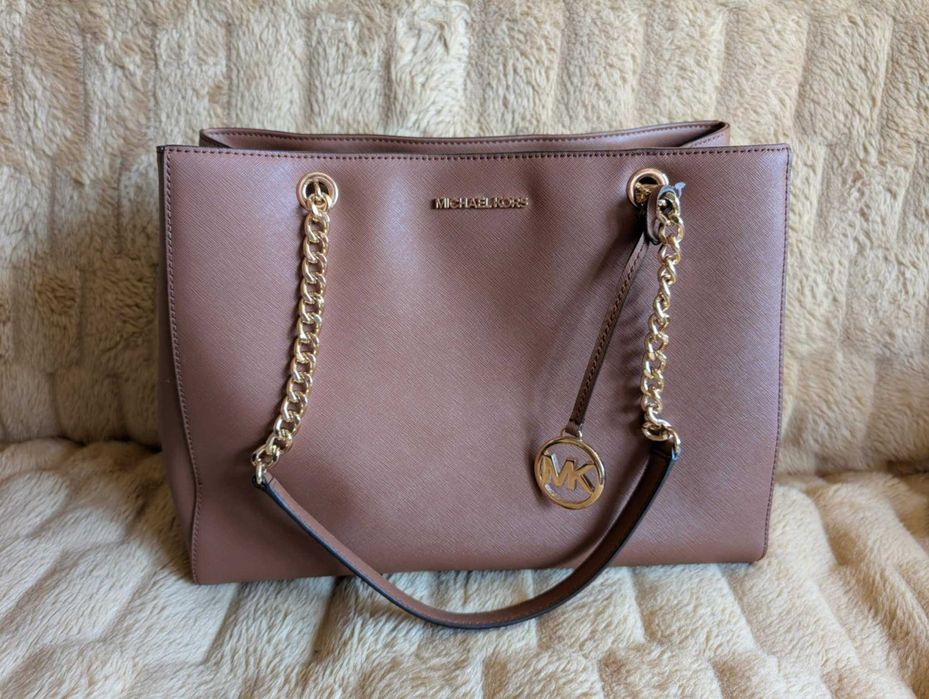 Michael Kors Susannah NOWA skóra skórzana torebka saffiano A4 łańcuchy