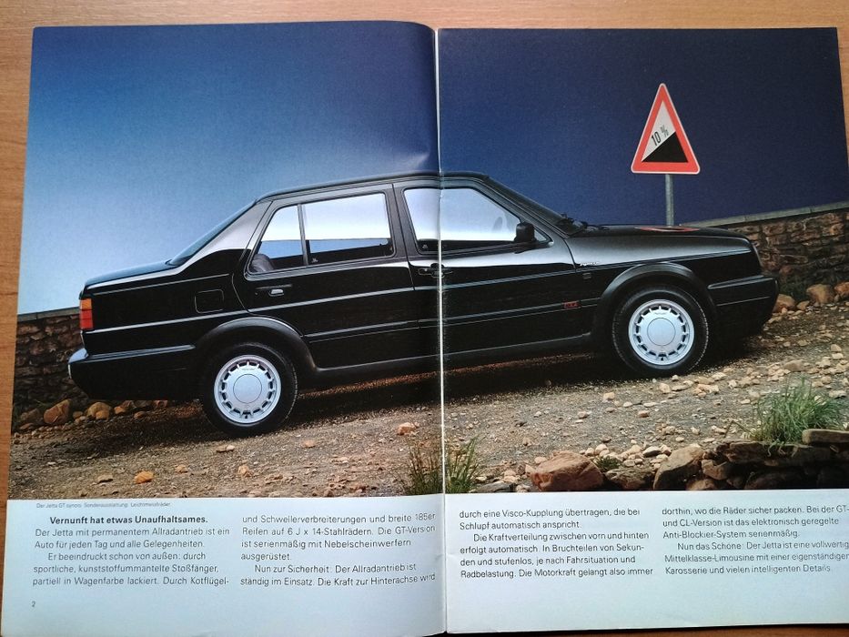 Prospekt VW Jetta Syncro 91  4x4