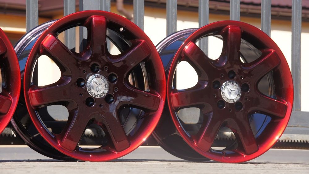 Alufelgi Mercedes 8,5Jx17" et52 5x112 w cieniowanym red candy