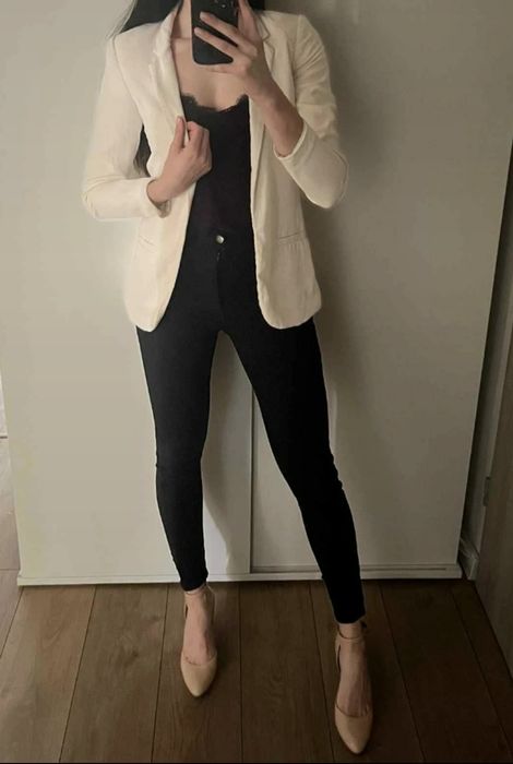 Marynarka damska  biała kremowa XS