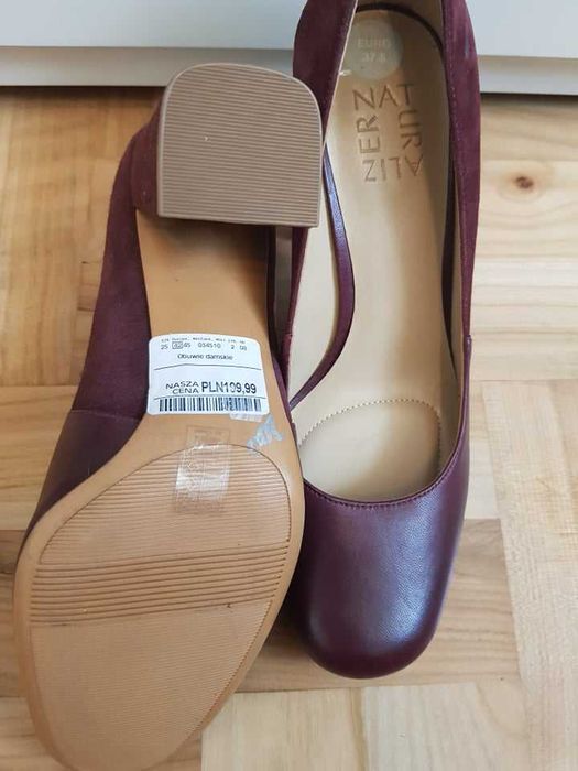 Nowe bordowe buty