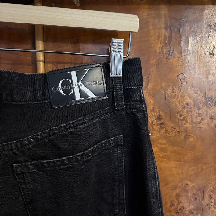 CK Calvin Klein proste spodnie jeansowe jeansy czarne W27xL32