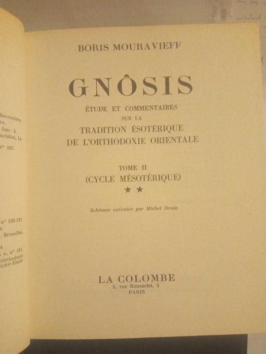 Gnôsis — Boris Mouravieff | Tomos II e III, edições La Colombe
