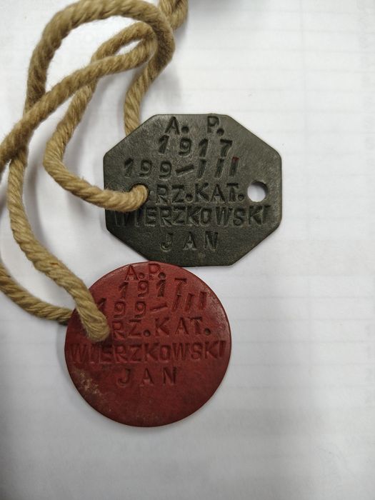 Nieśmiertelnik komplet 2 Korpus Polski generała Andersa PSZnZ Monte Cassino