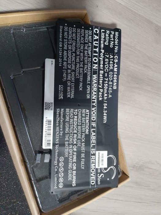 Bateria compativel Apple MacBook A1466 A1369 A1496 A1405 A1377