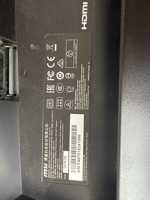 Monitor MSI Optix mag271c 27” 144Hz – sprawny, ekran bez wad