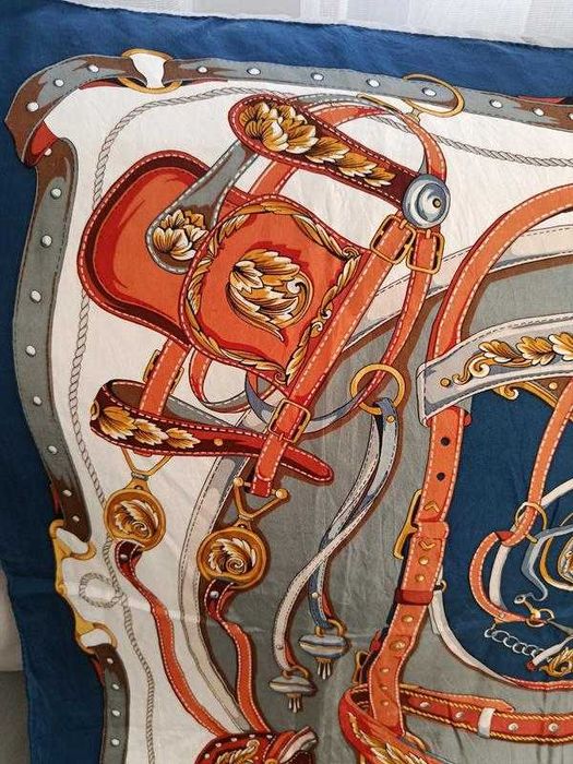 Шовкова хустка в кінному стилі, 85х88 см