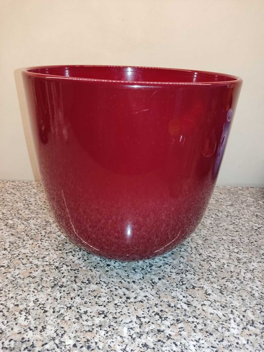 Donica doniczka ceramiczna czerwona śr. 28 cm