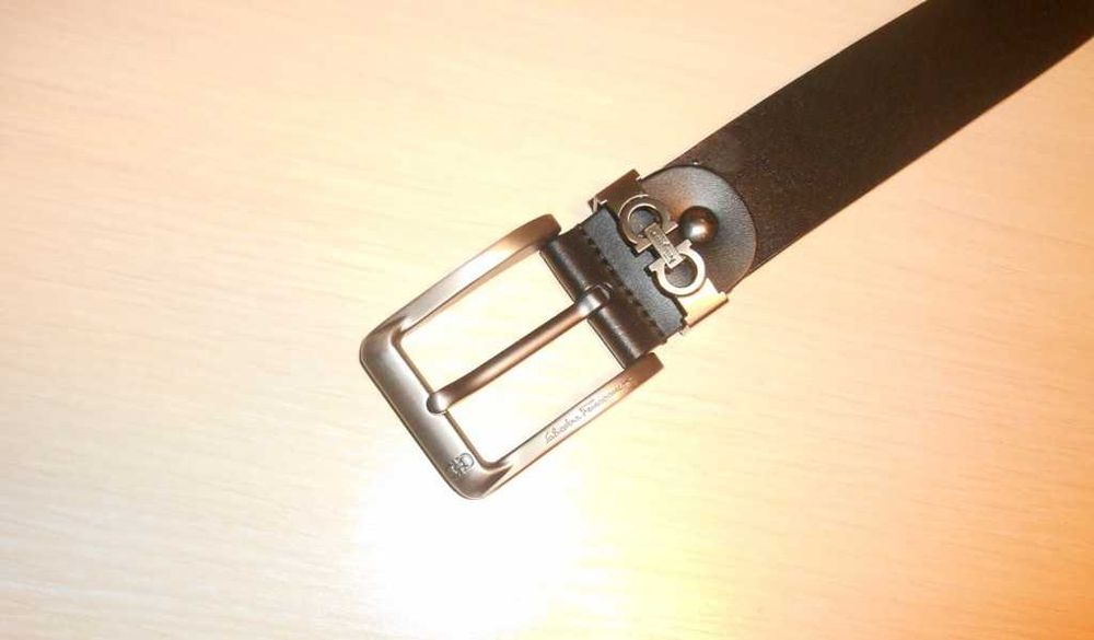 Salvatore Ferragamo pasek firmowy, skóra naturalna, Włochy 180