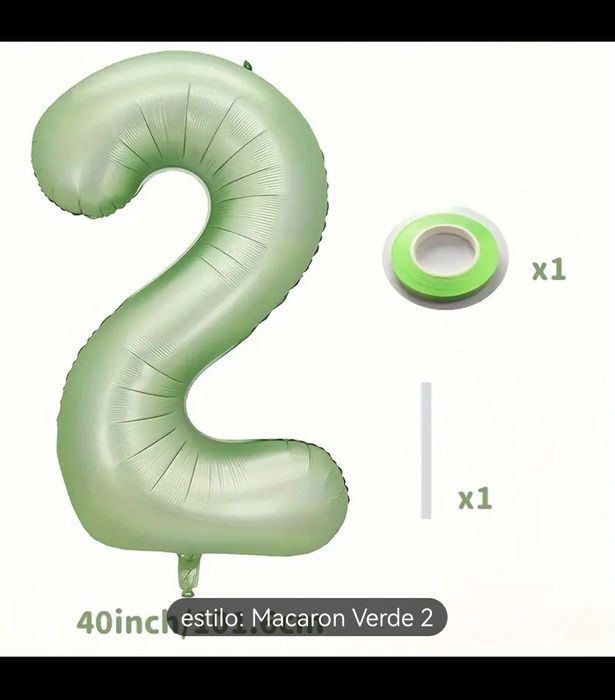 Balão Número 2 foil 40" 102cm