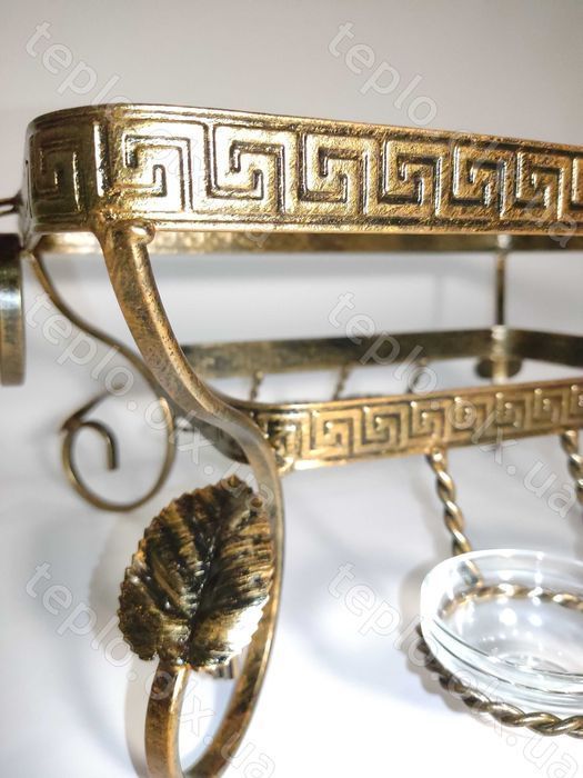 Садж ФАРАОН прямоугольный 45*35 см для шашлыка, 6 соусниц + щипцы