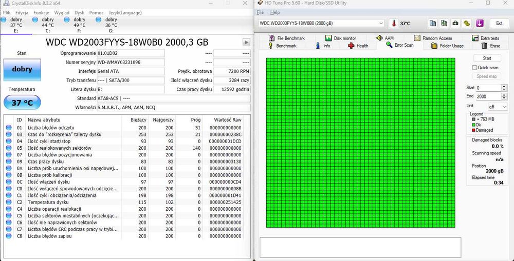 WD RE4 WD2003FYYS 2TB 7.2k sata II 3.5''