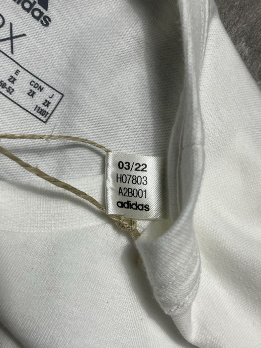 Нова! біла футболка adidas адідас жіноча базова big logo розмір 2хл