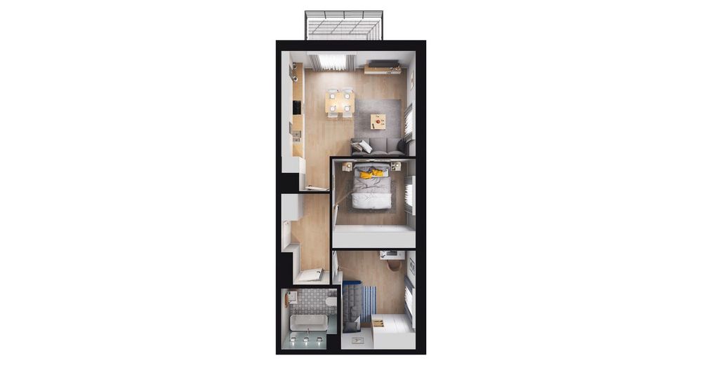 3-pokojowe mieszkanie 52m2 + balkon Bez Prowizji