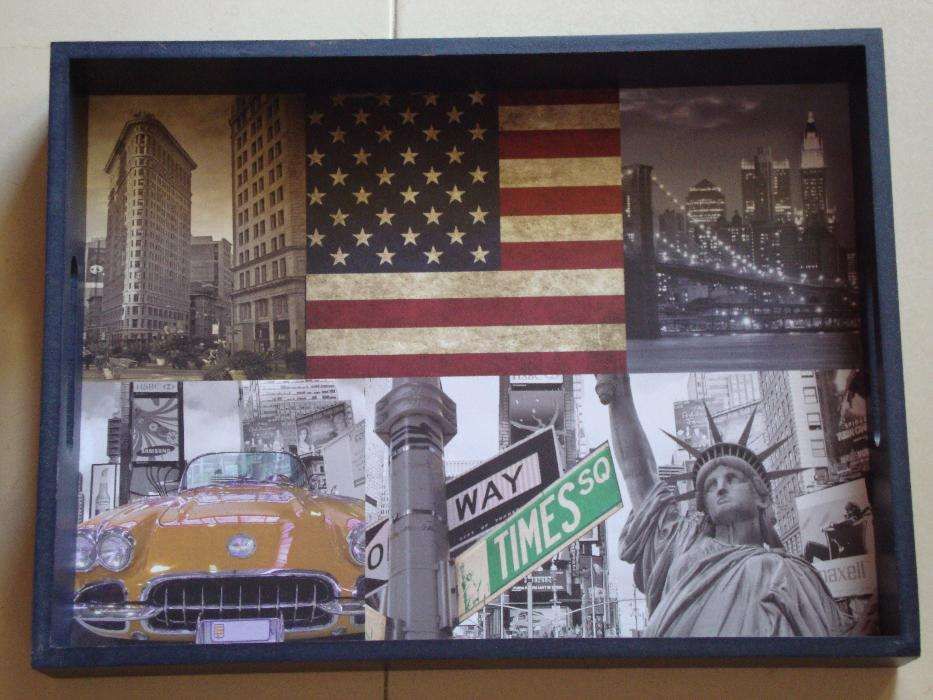 Tabuleiro decorativo - motivos USA
