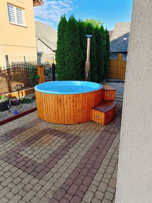 Balia całoroczna basen z jacuzzi piec filtr hydromasaż LED komplet