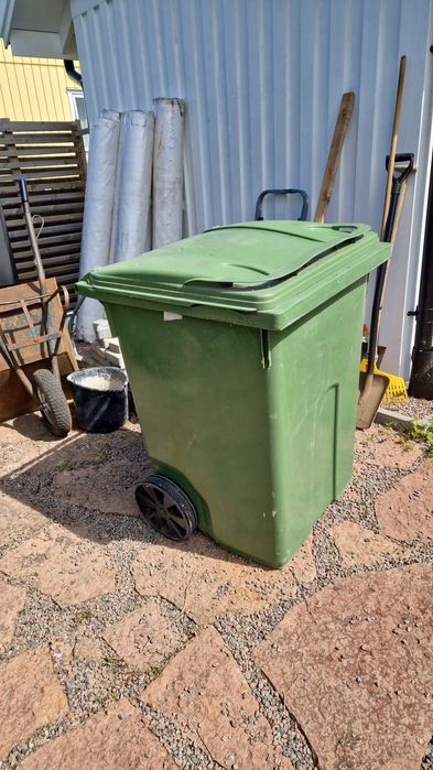 Kosz Kubeł Kontener Pojemnik Na Śmieci Odpady DUŻY 370l Zielony