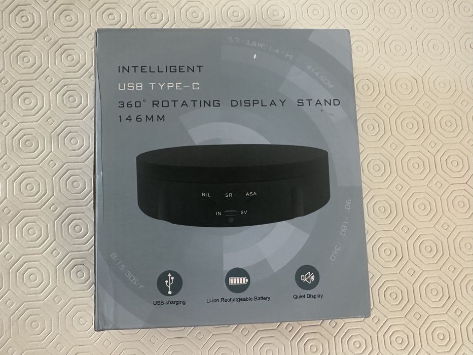 Base Rotativa Inteligente 360º USB Type-C – Nova