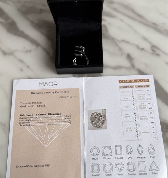 Сережки та кулон з діамантами - MAOR