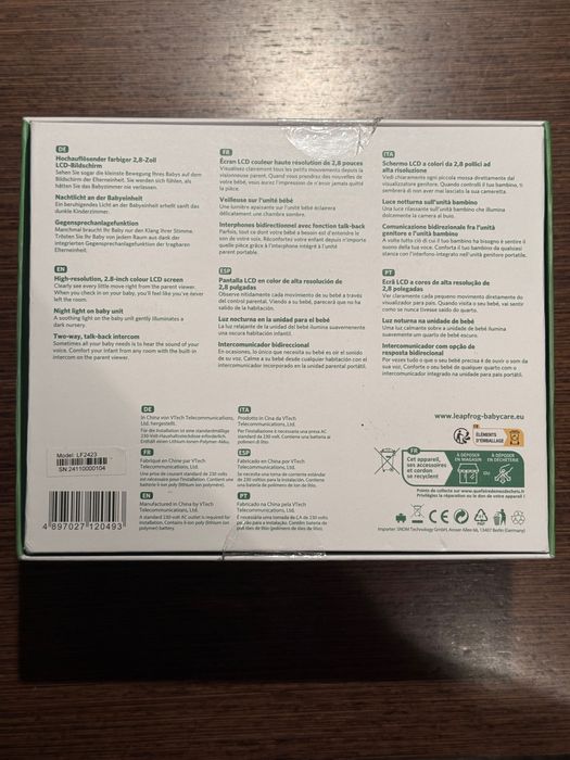 Leapfrog LF2423 Elektroniczna Niania, Biały, 2.8"