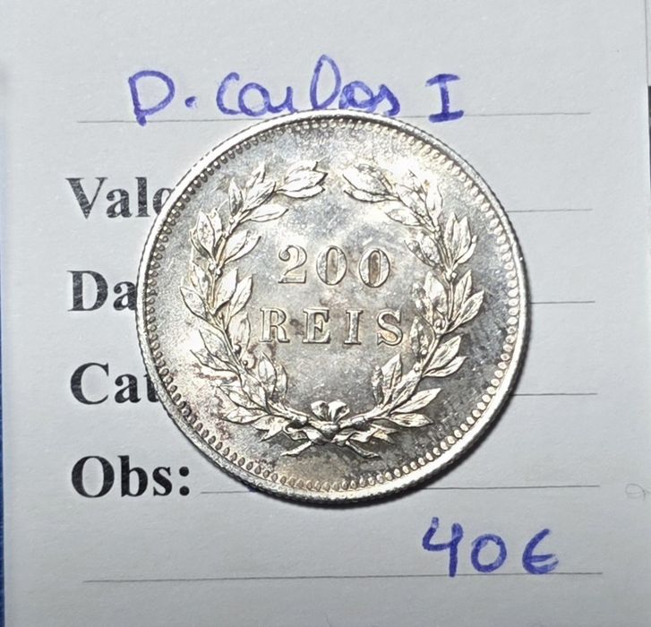 200 reis 1891 D.carlos i Q.bela
