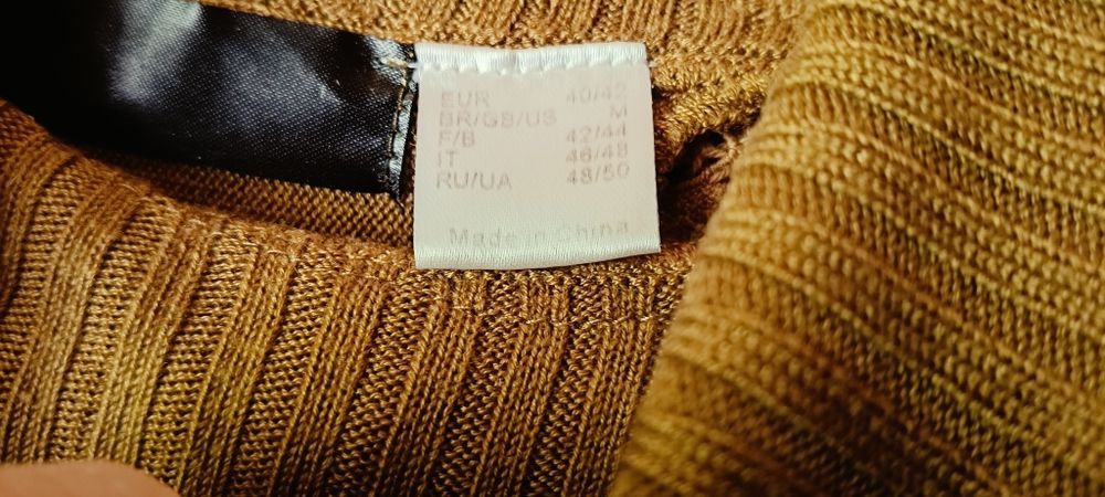 Sweter elegancki  miodowy L/XL