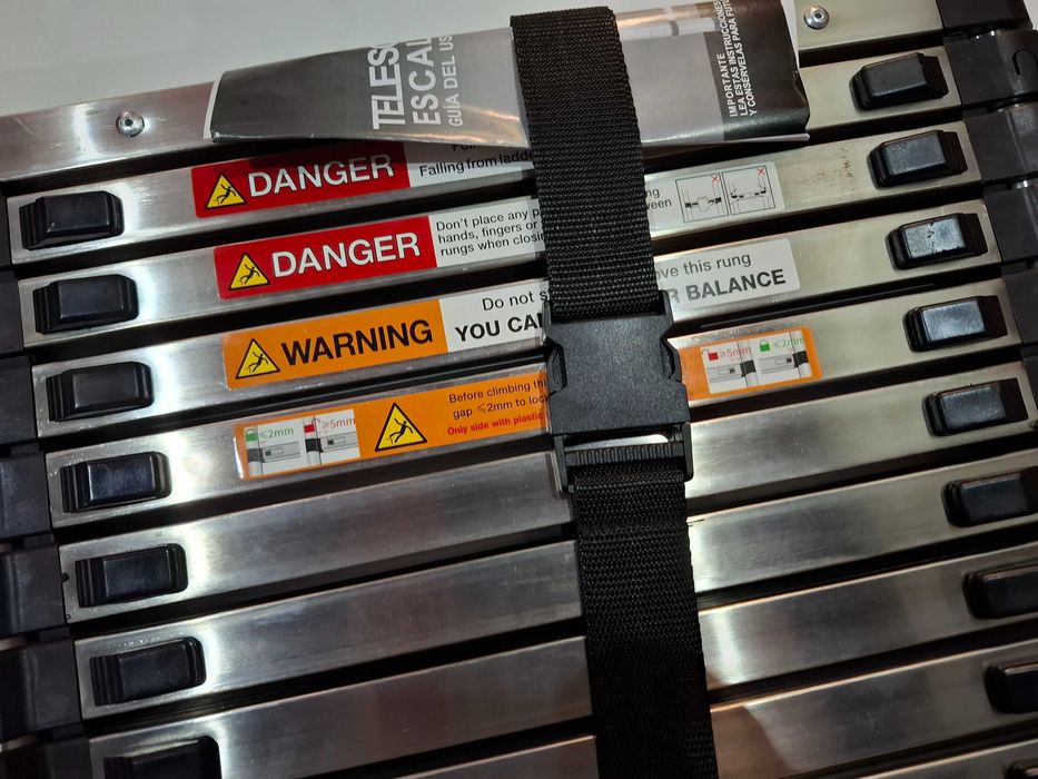 Escada telescópica até 3,2 metros aço inoxidável - NOVA - ENVIO GRÁTIS