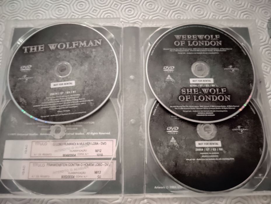 DVD Triplo Filme O Homem Lobo Como Novo