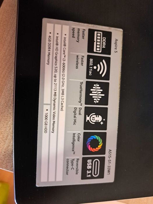 Laptop Acer Aspire 5 kolor czarny 15,6'