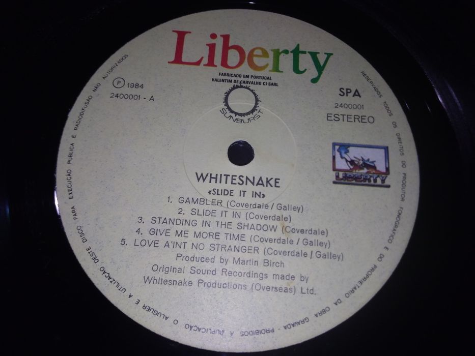 Antigo vinil LP álbum de 1984 Whitesnake – Slide It In