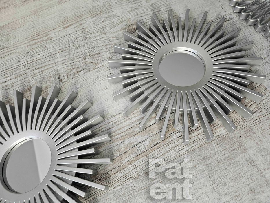 Lustra zestaw 3 luster w srebrnych ramkach do domu na ścianę dekoracja