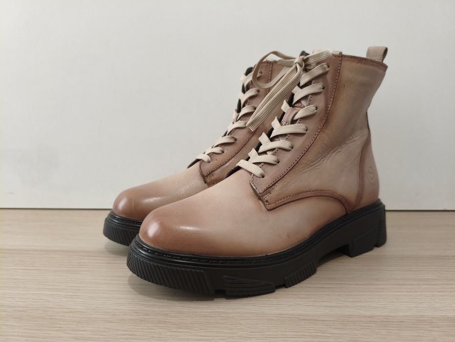 Buty Bugatti botki skórzane damskie na suwaki 39 25,5cm