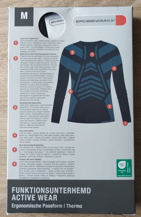 Zestaw termo koszulka+getry niebieski M