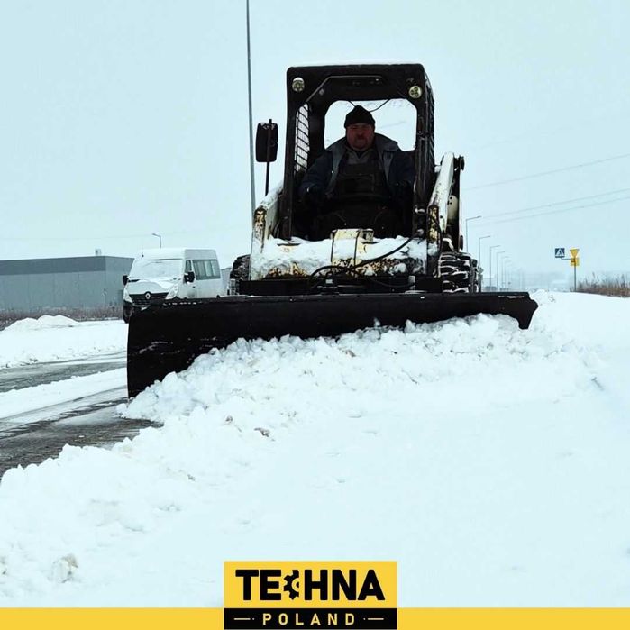 Pług śnieżny z hydraulicznym wychyłem mocowanie Bobcat gehl  Wacker